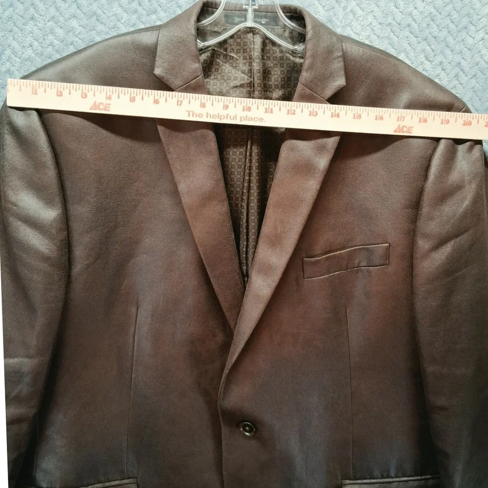 Michael Kors Mens Faux Suede Sports Jacket 46R Blazer Brown Cowboy Rancher
